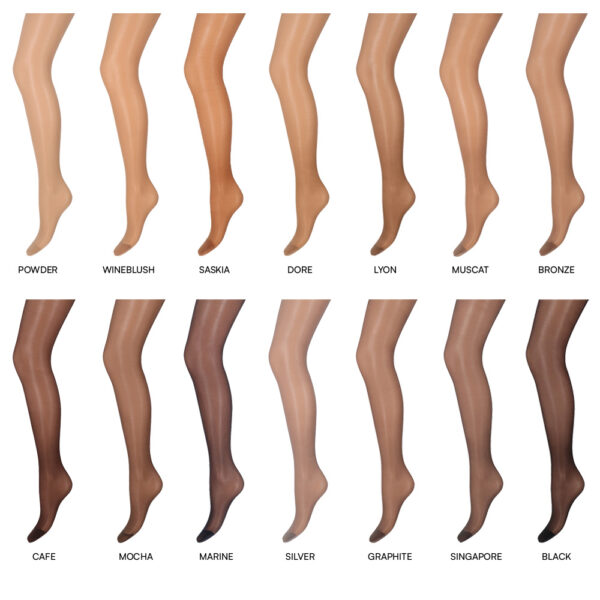 15 denier satin sheers panty van lycra - Afbeelding 2