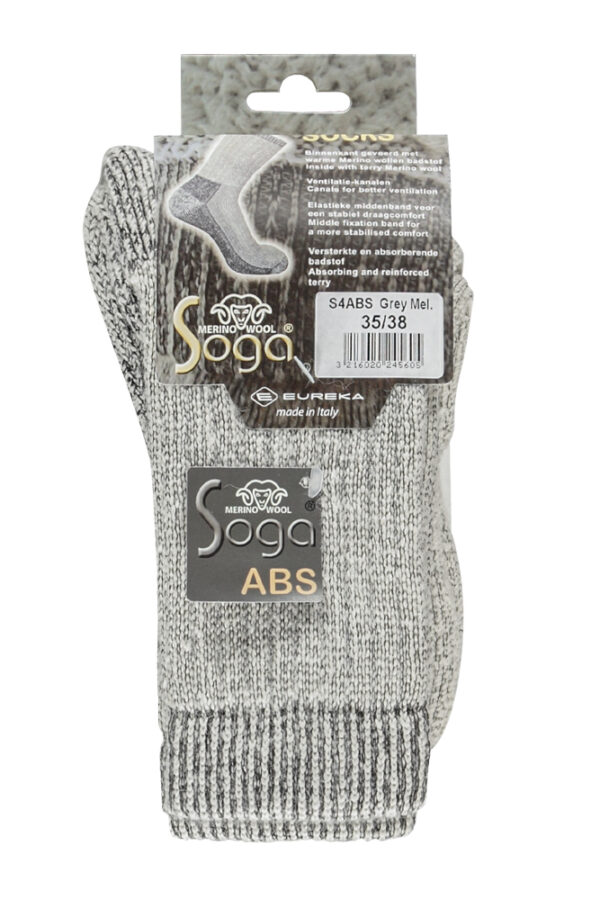 S4 merino wollen sokken met antislip - Afbeelding 3