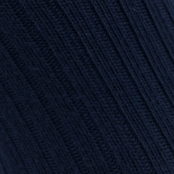 Unisex ribgebreide sokken met strepen donkerblauw - Afbeelding 3