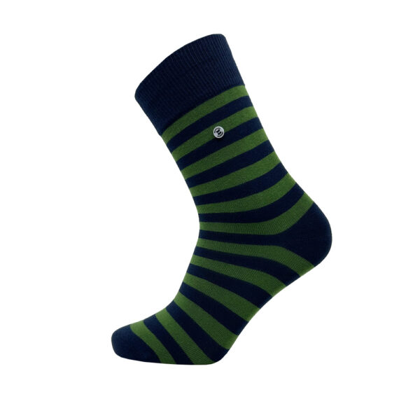 Unisex gestreepte sokken groen en blauw