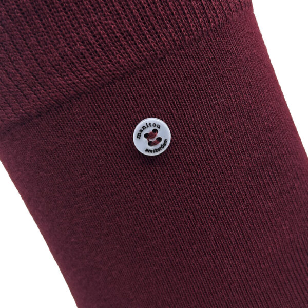 Unisex katoenen sokken dieprood - Afbeelding 2