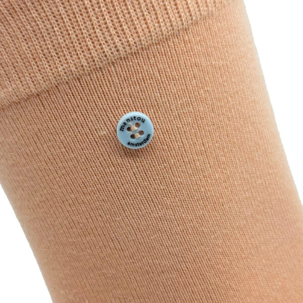 Unisex katoenen sokken zandkleur - Afbeelding 2