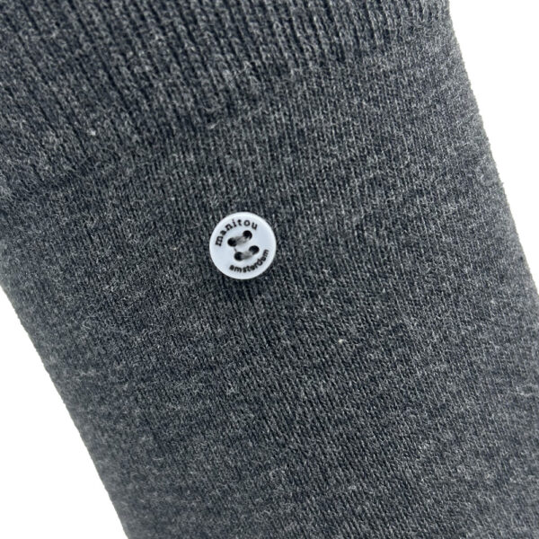 Unisex katoenen sokken donkergrijs - Afbeelding 2
