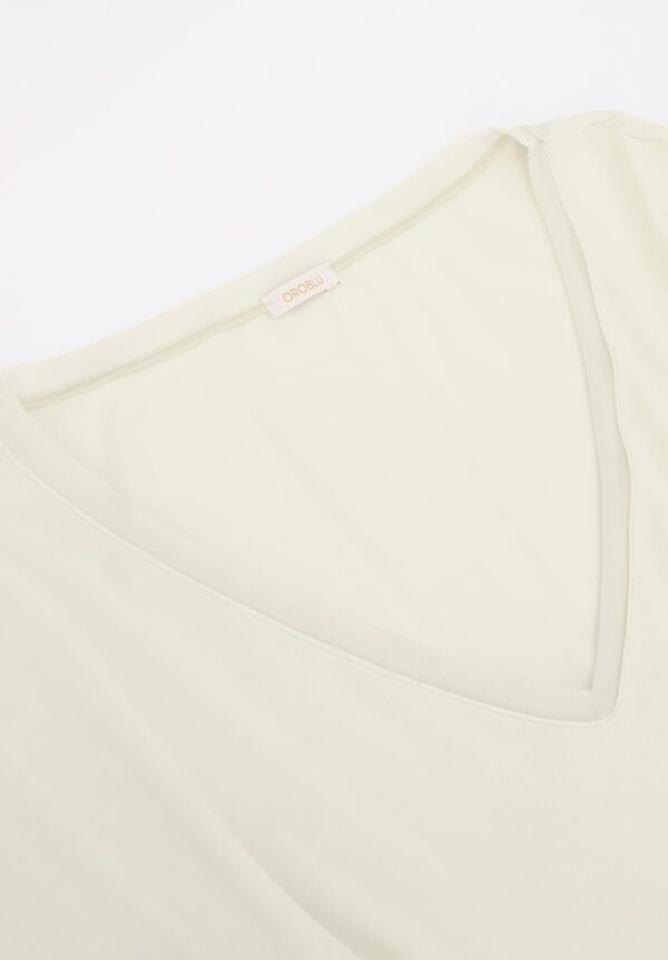 Perfect line modal t-shirt met v-hals - Afbeelding 2